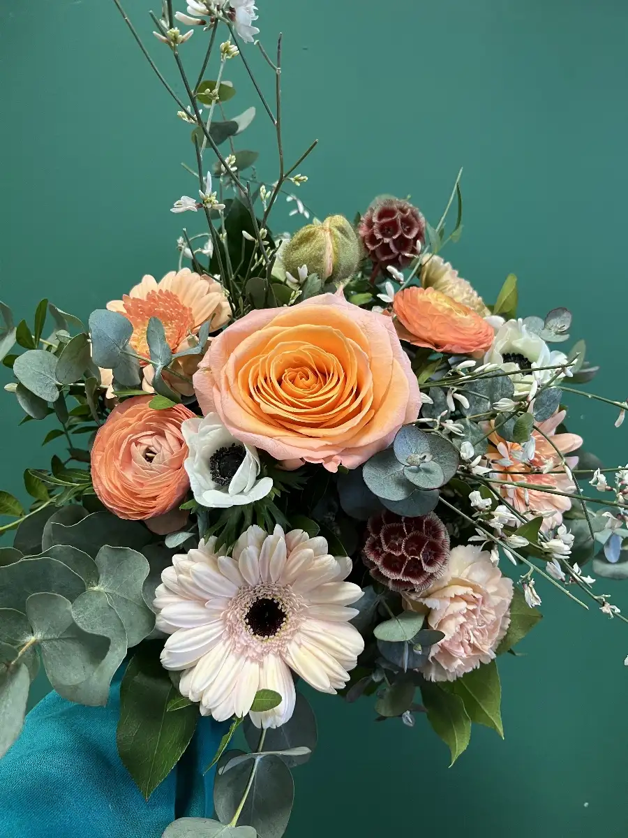 Bouquet tons de pêche